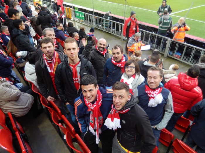 Dans le KOP à Anfield