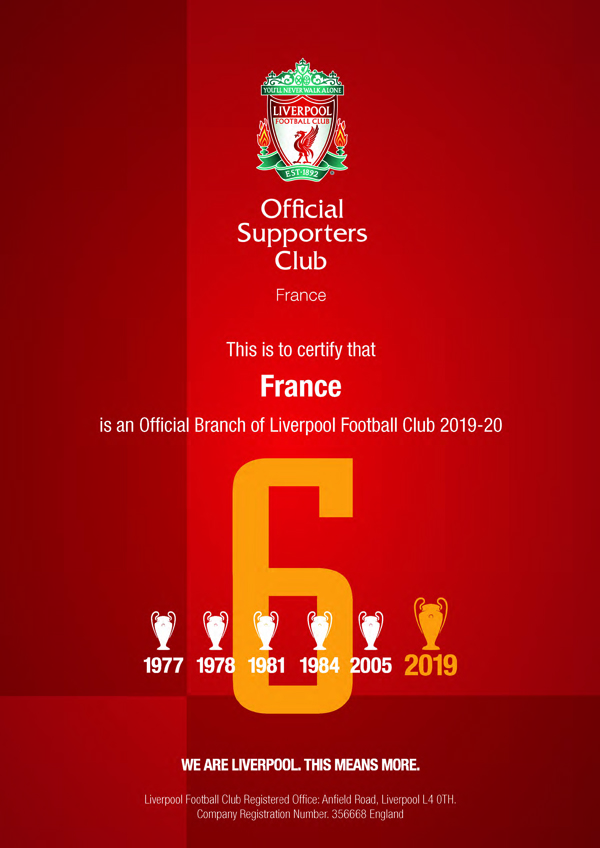 OLSC France certificate LFC 2019-20