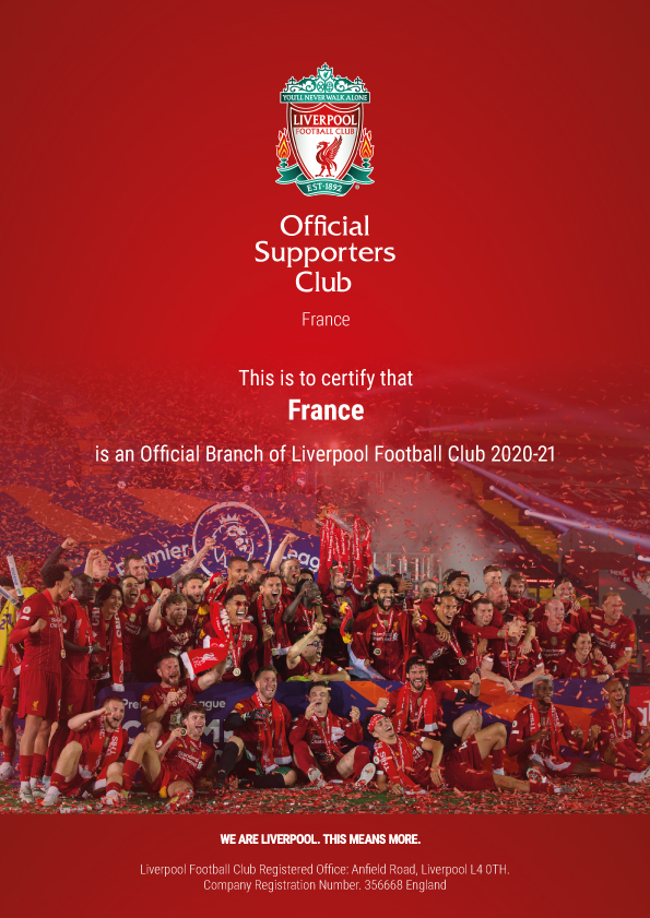 OLSC France certificate LFC 2020-21